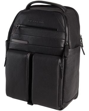 Piquadro Backpack Leather - Black