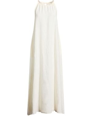 120% Lino Maxi Dress Linen - White