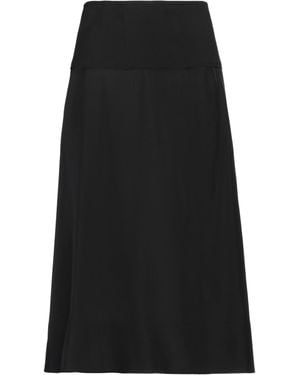 Jil Sander Midi Skirt Viscose, Wool - Black