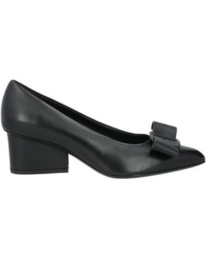 Ferragamo Court Shoes Lambskin - Black