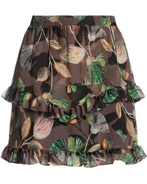 Really Wild Clothing Dark Mini Skirt Silk, Polyamide - Green