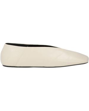 Jil Sander Cream Ballet Flats Calfskin - Natural