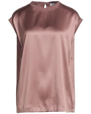 Brunello Cucinelli Top Silk, Elastane, Brass - Pink