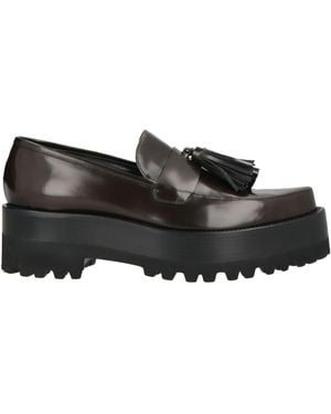 Victoria Beckham Dark Loafers Calfskin - Black