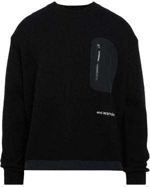 and wander Jumper Wool, Nylon - Black