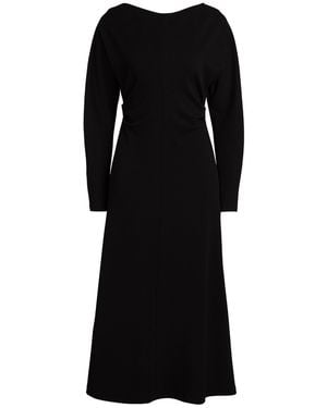 RUE DU BAC Midi Dress Polyester, Elastane - Black
