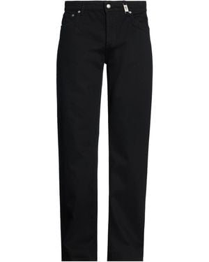 McQueen Jeans Cotton, Calfskin - Black