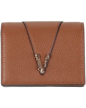 Versace Wallet Calfskin - Brown
