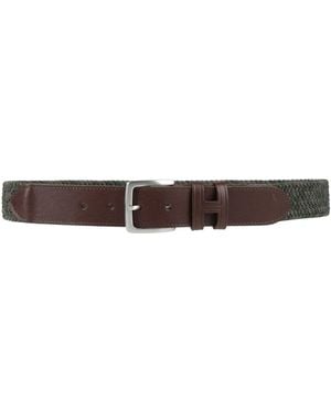 Hackett Dark Belt Polyamide, Cow Leather, Polyester, Rubber - Brown