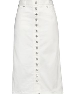 Courreges Midi Skirt Cotton, Elastane - White