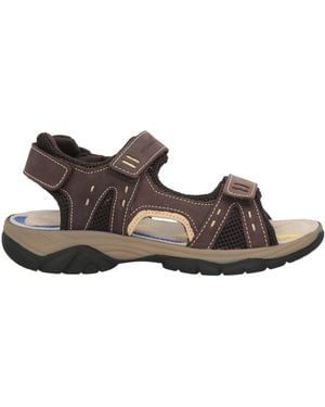Stonefly Sandals Soft Leather, Textile Fibers - Brown