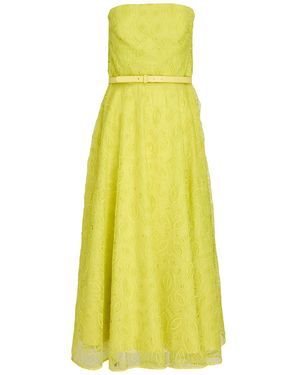 Max Mara Midi Dress Polyester - Yellow