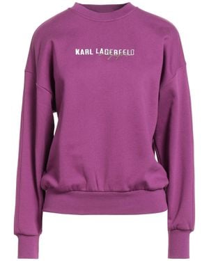 Karl Lagerfeld Mauve Sweatshirt Organic Cotton - Purple