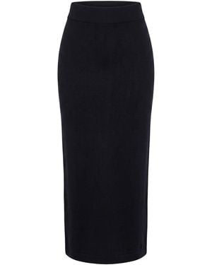 Alpha Studio Midi Skirt Merino Wool - Black