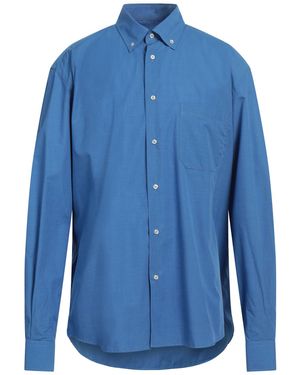 Avignon Solid Button-Down Cotton Shirt - Blue