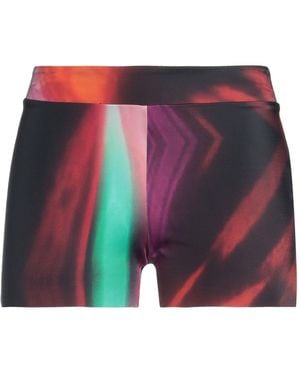 Louisa Ballou Burgundy Shorts & Bermuda Shorts Polyamide, Elastane - Red