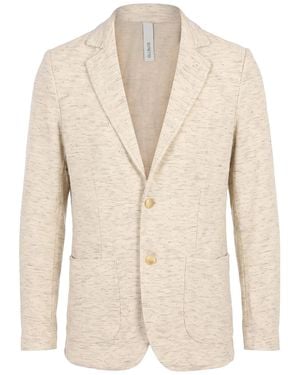 DISTRETTO 12 Blazer Polyester, Viscose, Cotton, Linen - Natural
