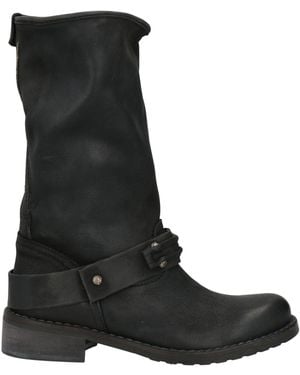 Kobra Ankle Boots Leather - Black