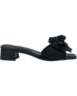 Daniele Ancarani Sandals Textile Fibres - Black