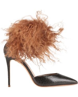 Casadei Dark Sandals Wool - Brown