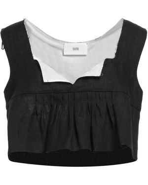 SOLOTRE Top Linen, Cotton - Black