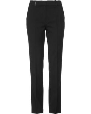 Peserico Pants Polyester, Viscose, Cotton, Elastane, Leather - Black