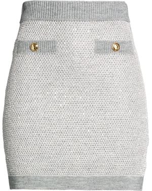 Elisabetta Franchi Mini Skirt Polyester, Acrylic, Wool, Alpaca Wool - Grey