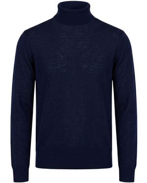 Carla G Turtleneck Merino Wool - Blue