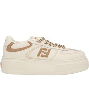 Fendi Ivory Sneakers Calfskin - Natural