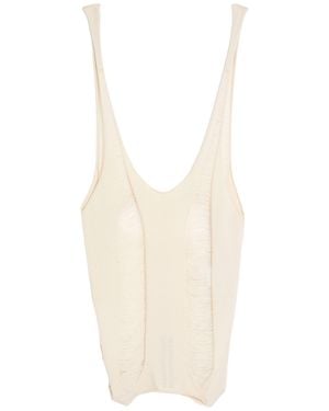 Rick Owens Ivory T-Shirt Virgin Wool - White