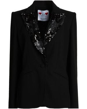 Gai Mattiolo Blazer Polyester, Elastane - Black