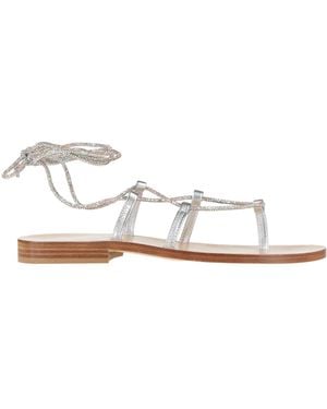 Positano By Jean Paul Thong Sandal Leather - White