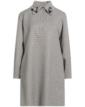 Shirtaporter Khaki Mini Dress Polyester, Viscose, Elastane - Gray