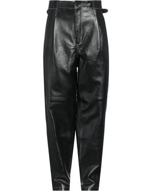The Mannei Pants Leather - Black