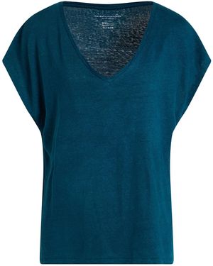 Majestic Filatures Deep T-Shirt Linen, Elastane - Blue