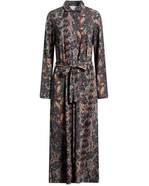 Caliban Skin Like Maxi Dress Polyamide, Elastane - Gray