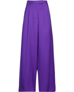 Dries Van Noten Pants Wool, Elastane - Purple