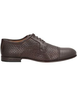 Baldinini Chocolate Lace-Up Shoes Leather - Brown