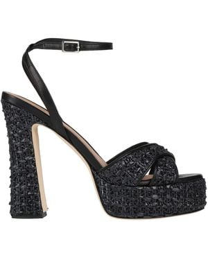 J.A.P. JOSE ANTONIO PEREIRA Sandals Textile Fibres - Black