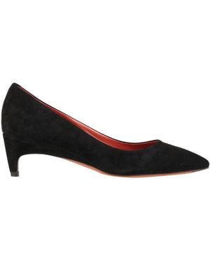 Santoni Court Shoes Soft Leather - Black