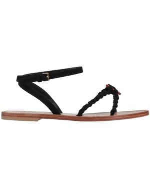 Alberta Ferretti Sandals Soft Leather, Textile Fibers - White