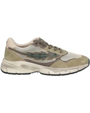 ENTERPRISE JAPAN Khaki Trainers Cow Leather, Calfskin, Textile Fibres - Grey