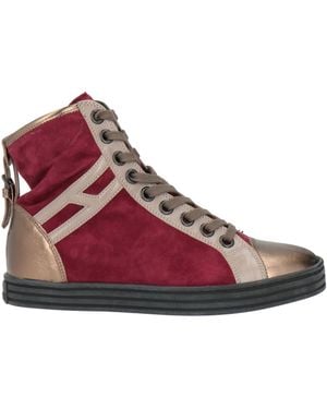 Hogan Rebel Burgundy Sneakers Leather - Red