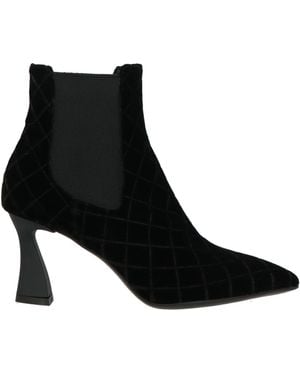 Walter Violet Ankle Boots Textile Fibers - Black
