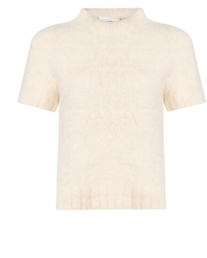 DES_PHEMMES Ivory Sweater Acrylic, Polyamide, Wool, Mohair Wool, Elastane - White