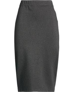 Haveone Charcoal Midi Skirt Viscose, Polyamide, Elastic Fibers - Gray
