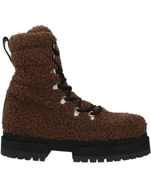 MARIA LUCA Ankle Boots Leather, Textile Fibres - Brown