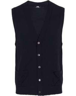 Alpha Studio Cardigan Merino Wool - Blue