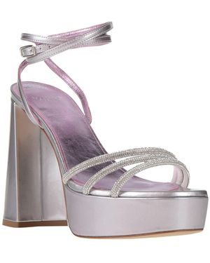 サンダル・ミュール Bettina Vermillon llic Purple Janet Sandal Model Bettina Vermillon Slide Sandals in Purple | Lyst
