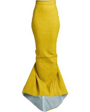 Rick Owens Denim Skirt - Yellow